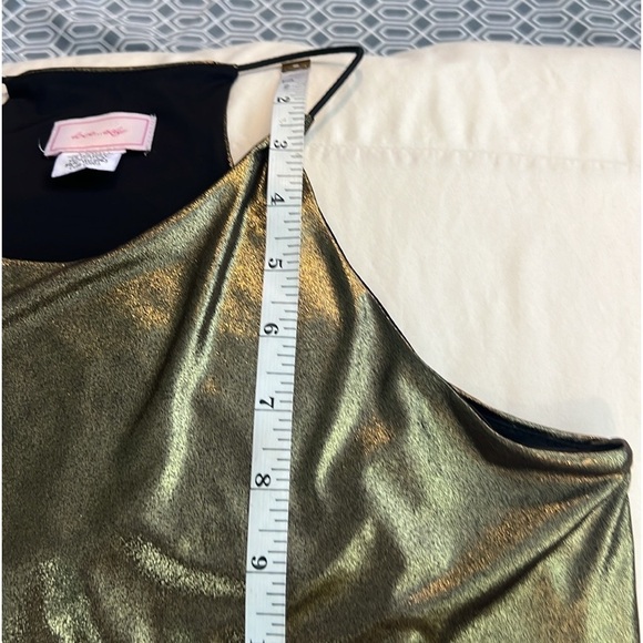 Love...Ady, Liquid-Flare Gold Metallic Dress, All-Seasons,Day to Night,Size XS - Picture 6 of 8